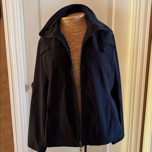 Chico's Black Lightweight Zip-Front Jacket Panel